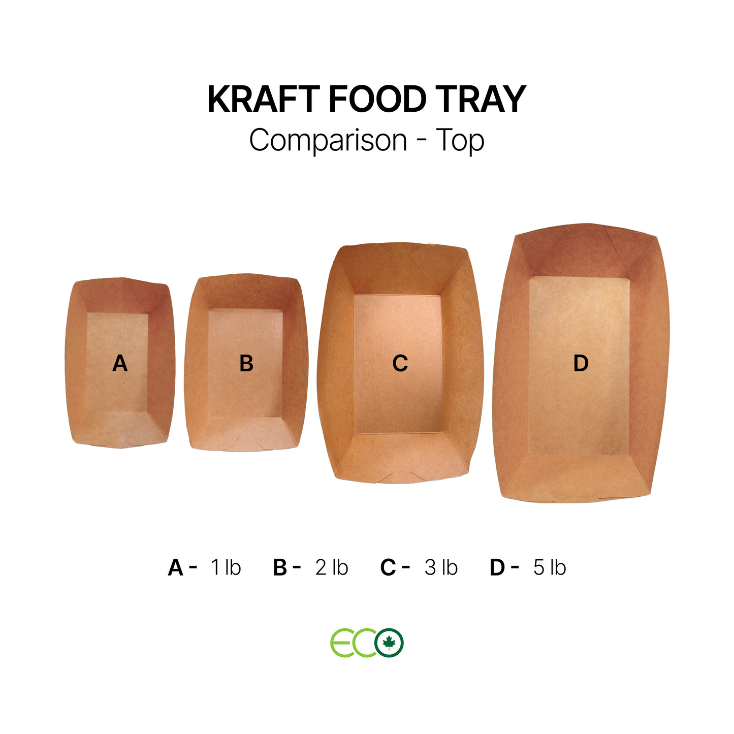 종이 식품 트레이(1파운드/2파운드/3파운드/5파운드)