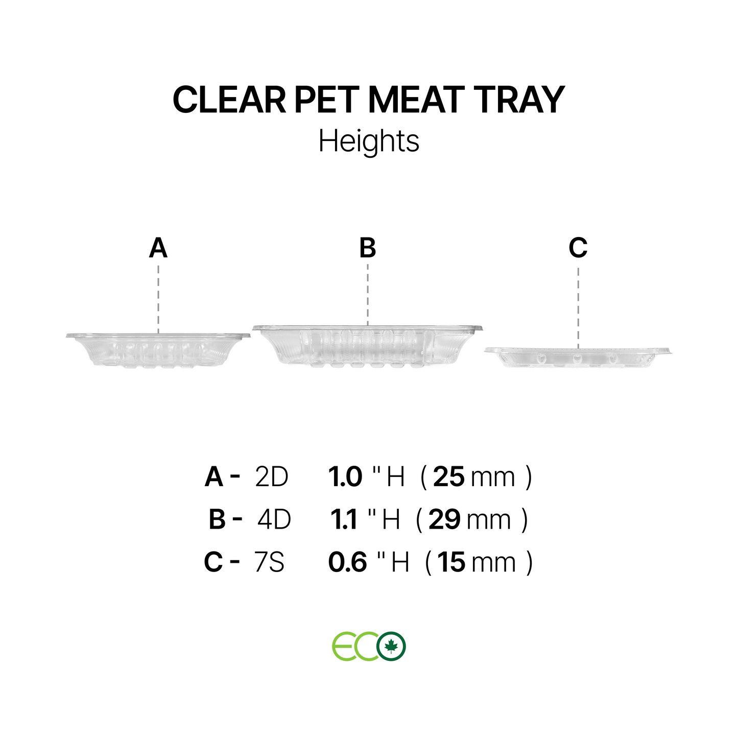 Clear PET Meat Tray (5 Sizes)