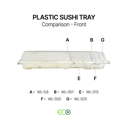 Plastic Sushi Tray (7 Sizes)