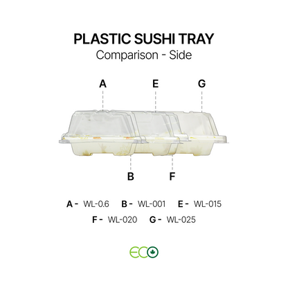 Plastic Sushi Tray (7 Sizes)