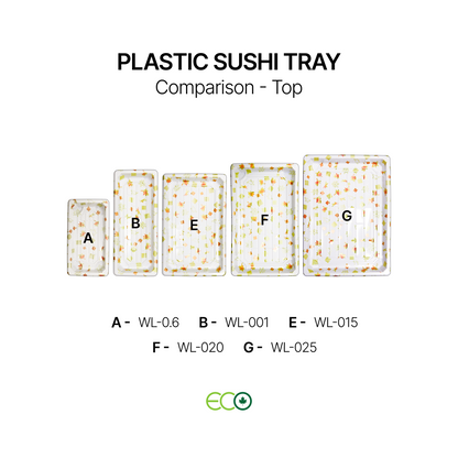 Plastic Sushi Tray (7 Sizes)
