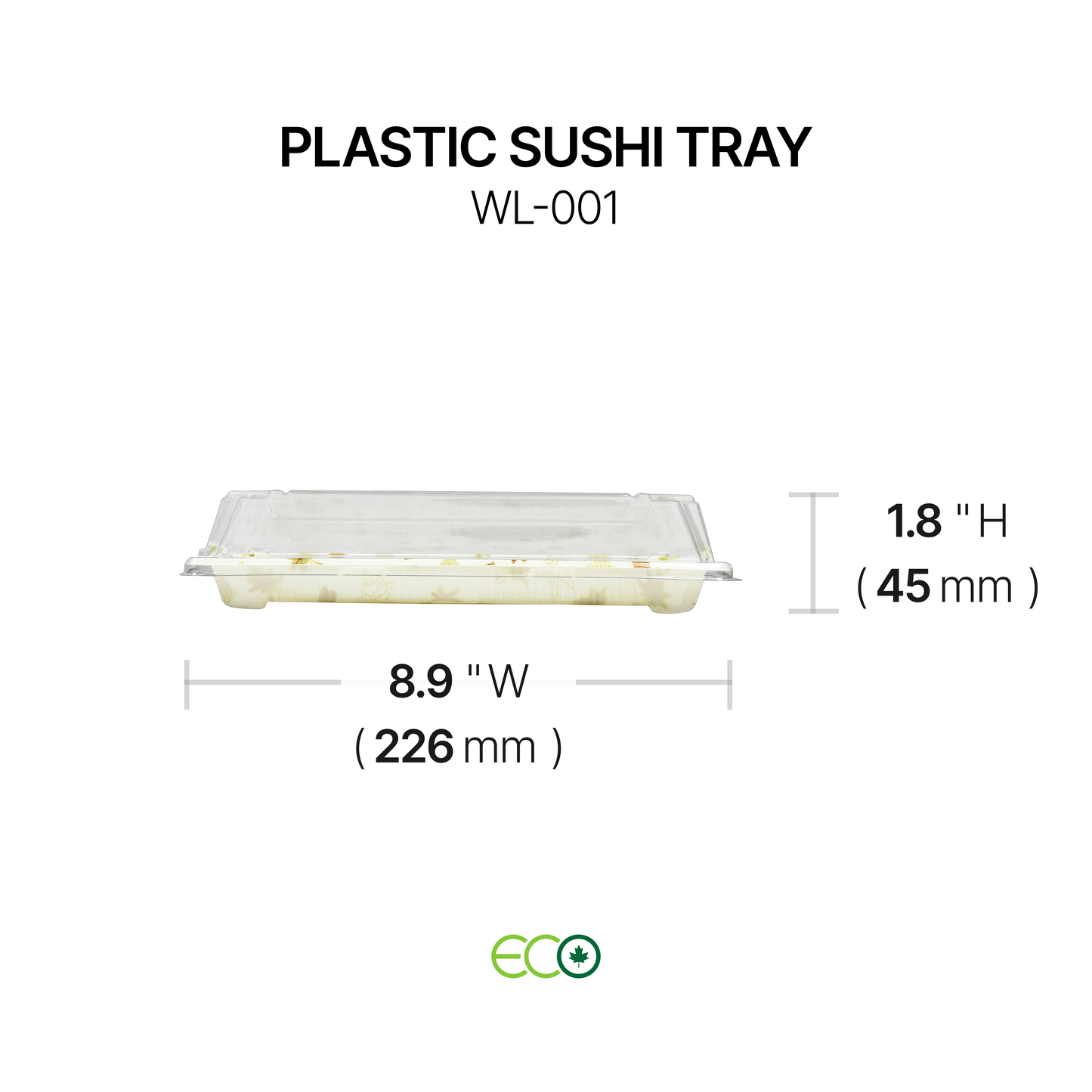 Plastic Sushi Tray (7 Sizes)