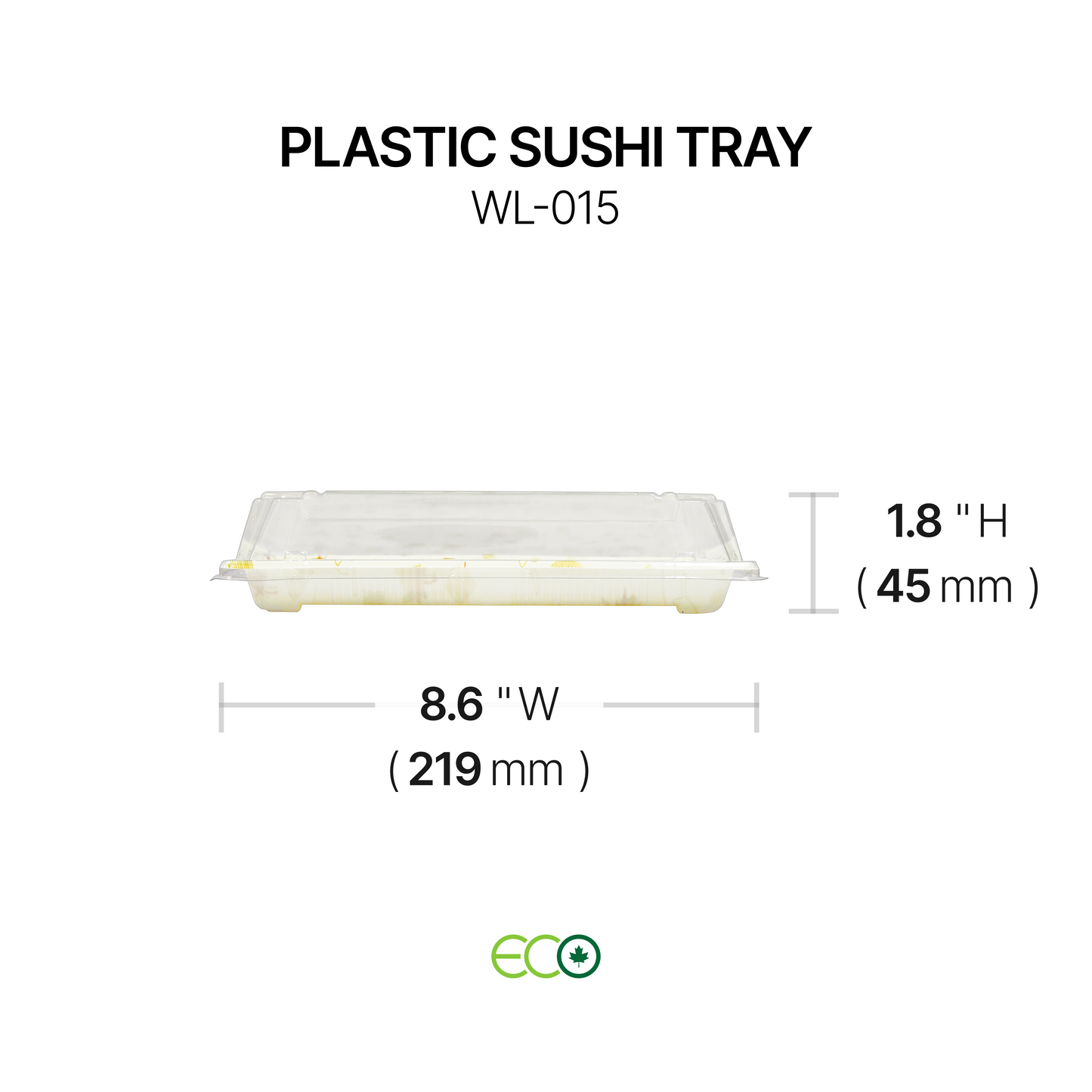 Plastic Sushi Tray (7 Sizes)