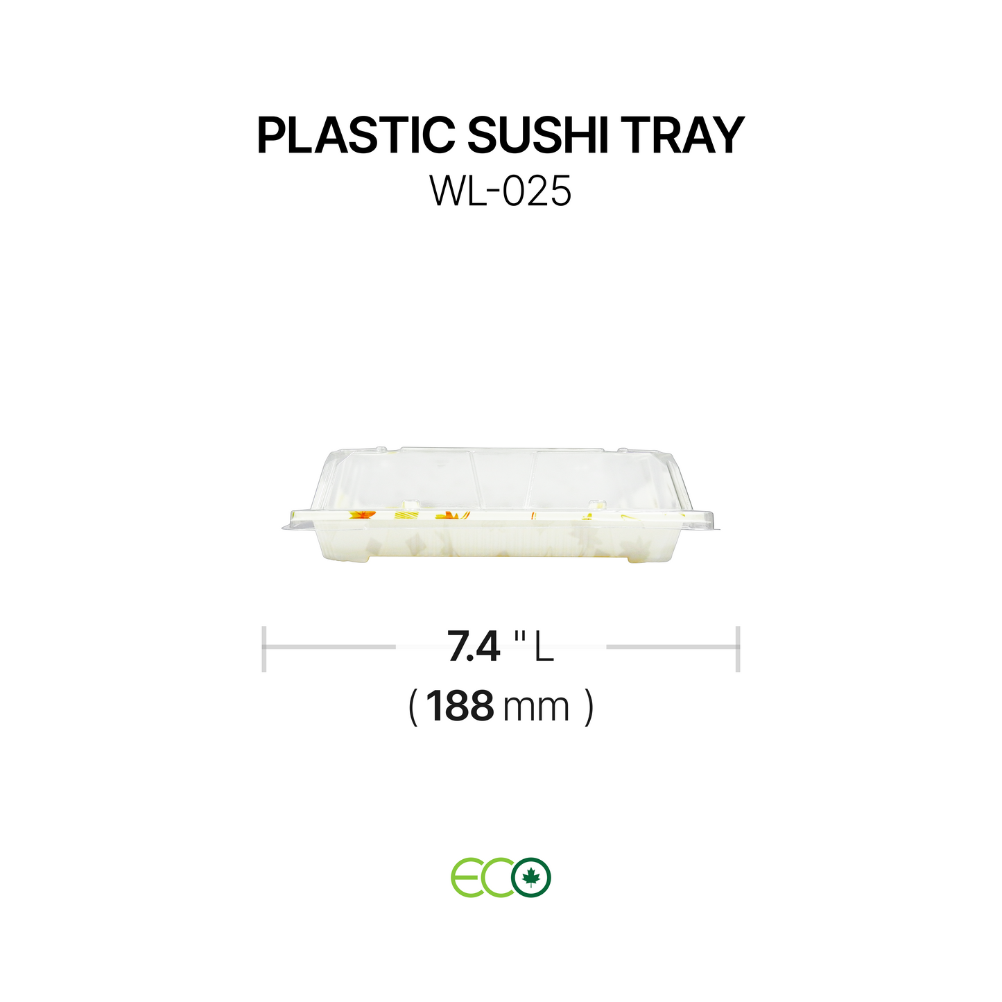 Plastic Sushi Tray (7 Sizes)