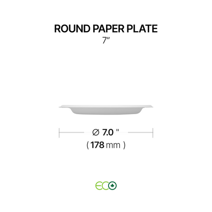 둥근 종이 접시(7인치/9인치/10인치)