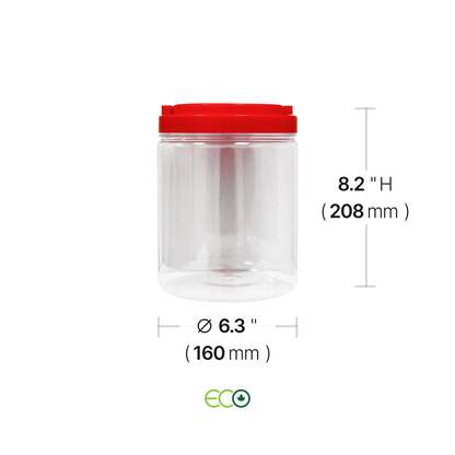 뚜껑이 있는 4L 투명 플라스틱 병