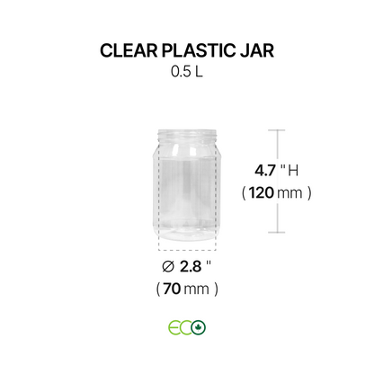 투명 플라스틱 병(0.5L / 1L / 2L)